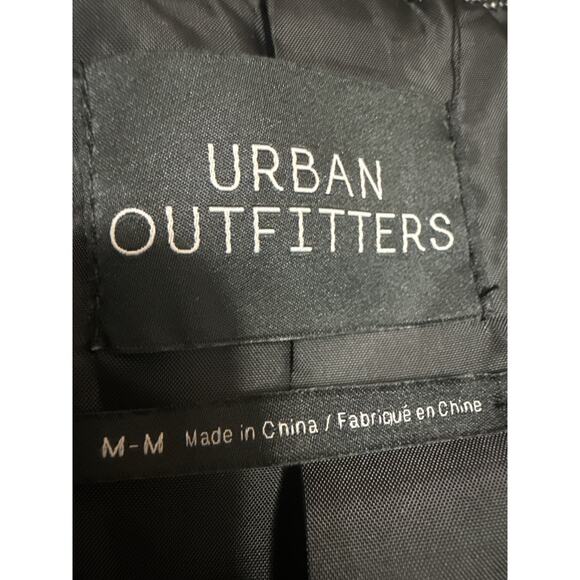 Urban Outfitters Gray Plaid Double Breasted Long Sleeve Blazer Coat Jacket Sz M - Picture 3 of 4